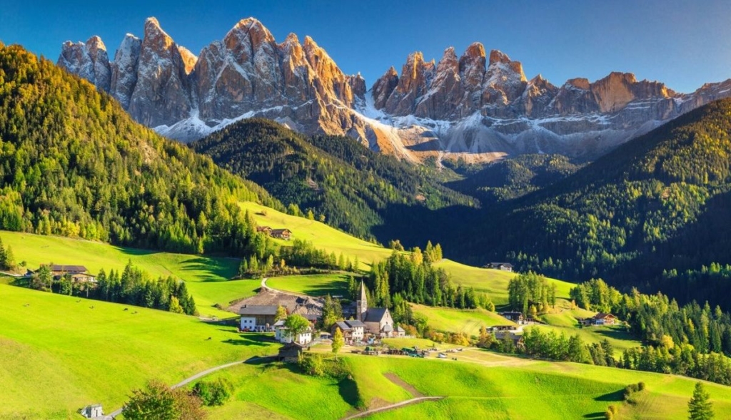 Paisaje de los Alpes